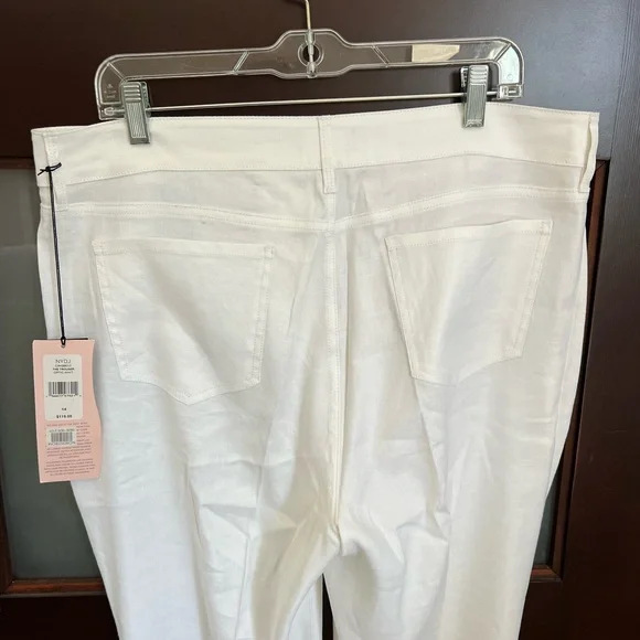 NYDJ White Linen Trousers - Women's 14 NWT - Picture 4 of 8